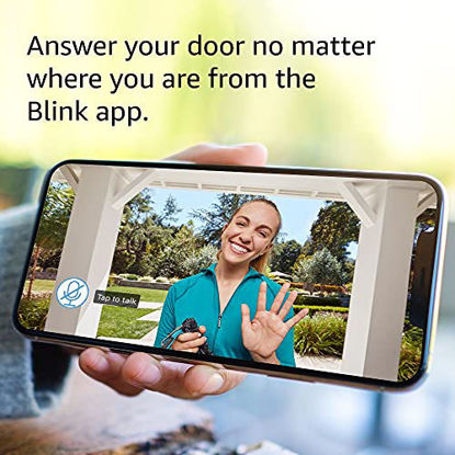 Picture of Introducing Blink Video Doorbell | Two-way audio, HD video, motion and chime app alerts and Alexa enabled - wired or wire-free (Black)