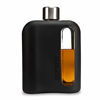Picture of Modern Glass Hip Flask for Whiskey and Spirits (Double Shot 240ml, Silicone Black)