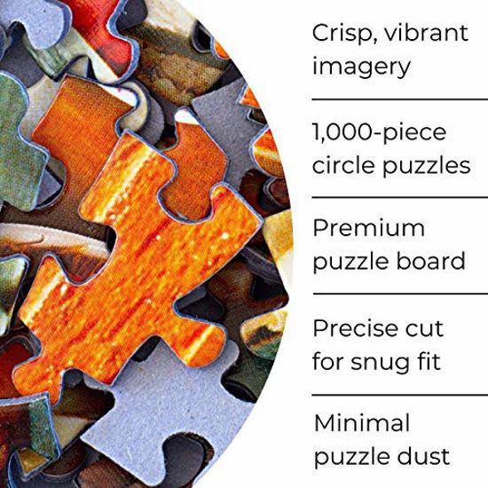 GetUSCart Blue Kazoo Earth Jigsaw Puzzle, 1000 Piece, Large Round Art