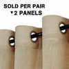 Picture of Decorative Home Fashion Linen Sheer Curtains Extra Long Curtains for Living Room, 1 Pair Natural Open Weave Linen Curtains Sheer Grommet Top ( Set of 2, 52 by 108 Inch, Taffy)