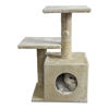 Picture of Amazon Basics Dual Post Indoor Cat Tree Tower With Cave - 23 x 18 x 29 Inches, Beige