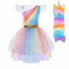 Picture of Rainbow Unicorn Costume Halloween Girls Dress Up Costumes for Party Special Occasion Medium