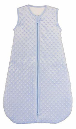 Picture of BABYINABAG Baby Sleeping Bag and Sack, Minky Dot, Quilted Winter Model, 2.5 Tog Very Warm for Infants and Toddlers (Small (3 - 11 ))