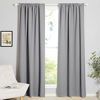 Picture of NICETOWN Bedroom Curtains Blackout Curtain Panels - (Silver Grey Color) 52x95 inch, 2 PCs, Insulating Energy Saving Solid Rod Pocket Blackout Drapes