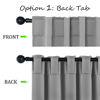 Picture of NICETOWN Bedroom Curtains Blackout Curtain Panels - (Silver Grey Color) 52x95 inch, 2 PCs, Insulating Energy Saving Solid Rod Pocket Blackout Drapes