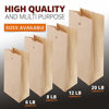 Picture of [500 Pack] Kraft Paper Bags 12 LB 13 x 7 x 4.5" - Heavy Duty Grocery Lunch Retail Shopping Durable Natural Brown Barrel Sack