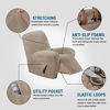 Picture of Real Velvet Sofa Cover for Recliner Sofa Slipcovers Stylish Modern Velvet Plush Furniture Cover/Protector, Stay in Place Anti-Slip Foams Couch Shield Plush Cover (Recliner - Taupe)