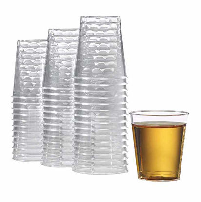 Picture of 1000 Plastic Shot Glasses - 1 Oz Disposable Cups - 1 Ounce Shot Glasses - Small Party Cups Ideal for Whiskey, Wine Tasting, Food Samples, and Condiments (Clear)