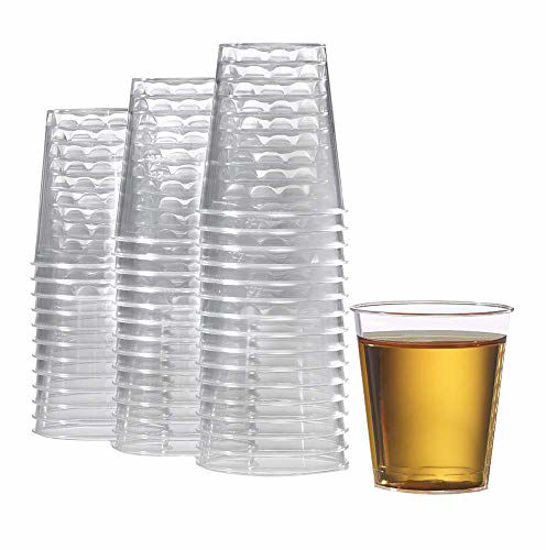 Picture of 1000 Plastic Shot Glasses - 1 Oz Disposable Cups - 1 Ounce Shot Glasses - Small Party Cups Ideal for Whiskey, Wine Tasting, Food Samples, and Condiments (Clear)
