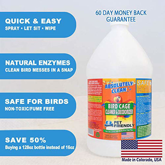 GetUSCart Absolutely Clean Amazing Bird Cage Cleaner and Deodorizer