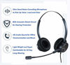 Picture of Phone Headset with 2.5mm & 3.5mm Connector for Deskphone Cell Phone PC Laptop, CallCenter Office Headset with Microphone Noise Canceling for Panasonic AT&T Vtech Cordless DECT Phone for Polycom
