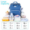 Picture of 6 in 1 Diaper Bag Backpack with Changing Station, Portable Foldable Baby Bed, Travel Baby Bags with Bassinet Mat, Stroller Hook, Awning, Mosquito Net, Large Capacity Waterproof Mummy Bag