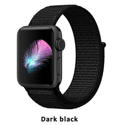 Picture of HILIMNY Yunsea Compatible for Apple Watch Band 42mm, New Nylon Sport Loop, with Hook and Loop Fastener, Adjustable Closure Wrist Strap, Replacement Band Compatible for iwatch, 42mm, 6 Pack
