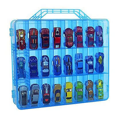 Picture of Bins & Things Toys Organizer Storage Case with 48 Compartments Toy Display Case Compatible with Hot Wheels Bakugan Lego Dimensions