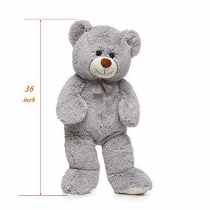 Picture of Toys Studio 36 inch Big Teddy Bear Cute Giant Stuffed Animals Soft Plush Bear for Girlfriend Kids, Grey