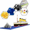 Picture of dOvOb Micro Mini Blocks Titanic Model Building Set with 2 Figure, 1872 Piece Mini Bricks Toy, Gift for Adults and Kids