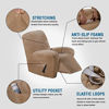 Picture of Stretch Recliner Slipcovers 1-Piece Modern Rich Velvet Plush Sofa Furniture Cover Form Fit Stretch Stylish Recliner Cover/Protector Feature Rich and Soft Fabric (Recliner, Camel)