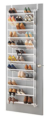 Picture of Whitmor 36-Pair Rack-White Over The Door Shoe Organizer