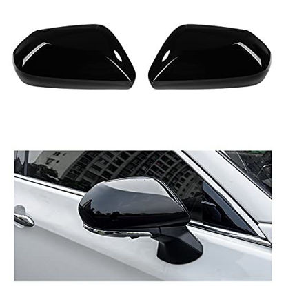 Picture of CKE Glossy Black Mirror Cover Rearview Mirror Guard Covers Door Side Moulding Decoration Trims for Toyota Camry LE SE XLE XSE 2018 2019 2020 2021 2022