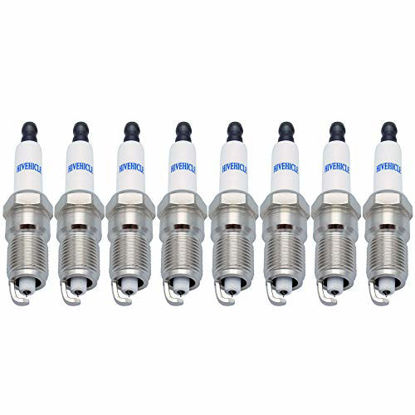 Picture of HiVehicle Iridium Spark Plug OE12621258 41 110 - Pack of 8, For Chevy GMC Cadillac Buick,Hummer,Isuzu,Pontiac,Saab
