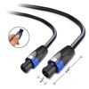Picture of 2 Pack 50ft Pro Speakon to Speakon Cable, Pair 12AWG Patch Cords, Professional Speakon Audio Cable Cord with NL4FC Connector