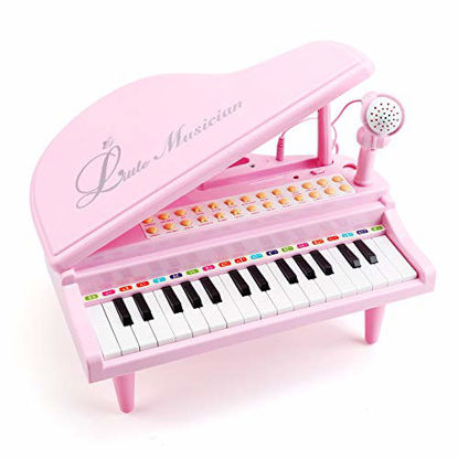 Picture of Amy&Benton Toddler Piano Toy for Baby Girls Pink Toy Piano Keyboard for 3 4 Year Old