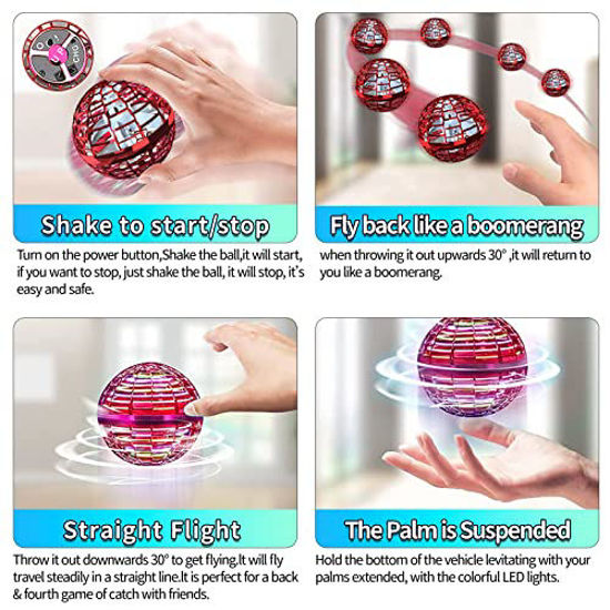 2 Pack Flying Ball Kids Toys, RC Flying Toys For Kids Boys