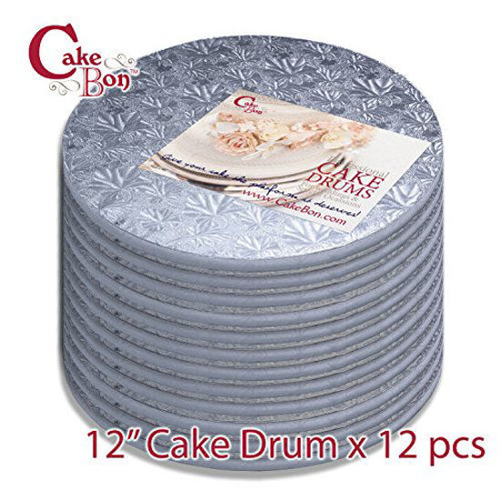 GetUSCart Cake Drums Round 12 Inches (Silver, 12Pack) Sturdy 1/2
