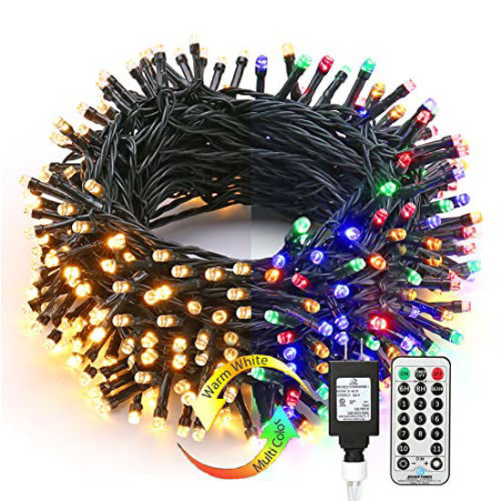 GetUSCart Brizled Christmas Tree Lights, 115ft 300 LED Color Changing Christmas Lights with