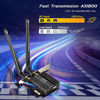 Picture of EDUP PCI-E WiFi 6 Network Card AX1800Mbps Bluetooth 5.2 Heat Sink 802.11AX 2.4Ghz/5.8Ghz Wireless PCIe Network Wi-Fi 6 Card PCI Express WiFi Adapters 6dBi Dual Band Antenna for Windows 10 64-bit