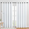 Picture of NICETOWN 50% Light Blocking Curtain Panels for Bedroom, Home Decoration Easy Care Grommet Draperies / Drapes, Window Covering for Kitchen (2 Panels, 70 by 84, White)