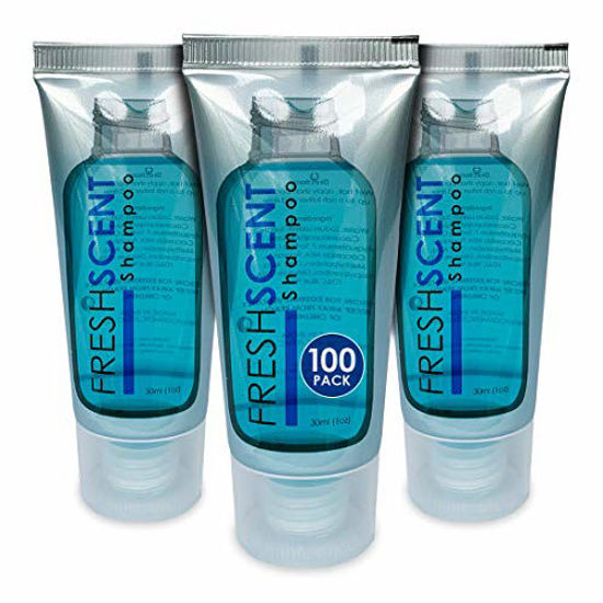 Picture of FRESHSCENT Shampoo 1oz (100 Pack) Hotel Travel Size, Bulk Amenities and Toiletries for Hospitality