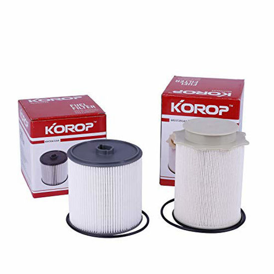 Picture of 6.7L Cummins Fuel Filter Water Separator Set Fits for 2019 2020 2021 Dodge Ram 2500 3500 4500 5500 6.7 Diesel Turbo Engines, Replaces# 68157291AA and 68436631AA