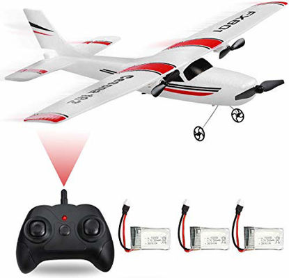 Picture of 2CH 2.4GHz DIY EPP MSLAN RC Plane Outdoor RTF Ready to Fly Remote Control Gliding Aircraft Model with 2 Extra Batteries(3 Batteries)-f3
