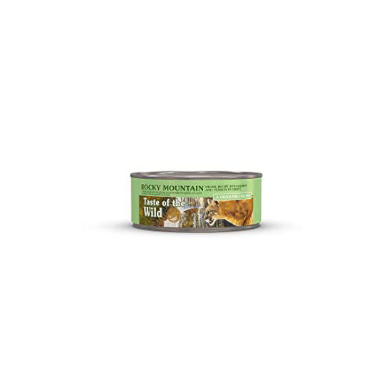 Picture of Taste of the Wild Rocky Mountain Grain-Free Recipe with Salmon and Roasted Venison in Gravy Wet Canned Cat Food, Made with High Protein from Real Venison and Real Salmon, 3oz, Case of 24
