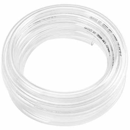 Picture of 50ft x 5/8" ID Clear Vinyl Tubing, Flexible Hybrid PVC Tubing Hose, Lightweight Plastic Tube UV Chemical Resistant Vinyl Hose, BPA Free and Non Toxic