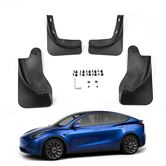 GetUSCart- Fit 2020 2021 2022 Tesla Model Y Mud Flaps No Drilling Upgraded  Splash Guards Fenders for Tesla Model Y Accessories Set of 4 (Matte  Black-Upgraded)