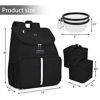 Picture of BAGLHER Dog Travel Bag,Airline Approved Pet Supplies Backpack,Dog Travel Backpack with 2 Silicone Collapsible Bowls and 2 Food Baskets. Black