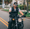 Picture of HWK Motorcycle Leather Chaps Pants Biker Cowboy Riding Racing Black Genuine Leather Chap (Waist 38'')