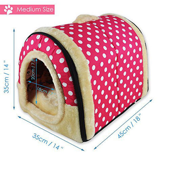 GetUSCart ANPPEX Igloo Dog House, Portable Cat Igloo Bed with