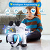 Picture of Remote Control Robot Dog Toy, Programmable Interactive & Smart Dancing Robots for Kids 5 and up, RC Stunt Toy Dog with Sound LED Eyes, Electronic Pets Toys Robotic Dogs for Kids Gift Blue