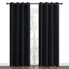 Picture of NICETOWN Blackout Curtain Panels 86 inches - Light Reducing Thermal Insulated Solid Grommet Blackout Curtains/Panels/Drapes for Living Room (Set of 2, 55 inches by 86 Inch, Black)