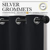 Picture of NICETOWN Blackout Curtain Panels 86 inches - Light Reducing Thermal Insulated Solid Grommet Blackout Curtains/Panels/Drapes for Living Room (Set of 2, 55 inches by 86 Inch, Black)