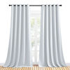 Picture of NICETOWN Room Darkening Draperies Curtains Panels, Window Treatment Thermal Insulated Grommet Room Darkening Curtains/Drapes for Bedroom (Greyish White, 2 Panels, 70-inch by 95-inch)