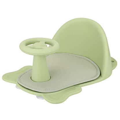 Picture of BLANDSTRS Baby Bath Seat Bathtub Baby Bath Chair with Non-Slip Soft Mat, Portable Toddler Child Bathtub Seat for Babies 6 Months & Up(Green)