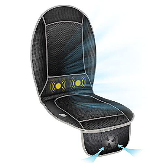 Picture of Cooling Seat Cushion with Back Massage,12V Car Seat Cooler Pad,Adjustable Air Car Seat Cushion for Car,Truck Home Office Chair