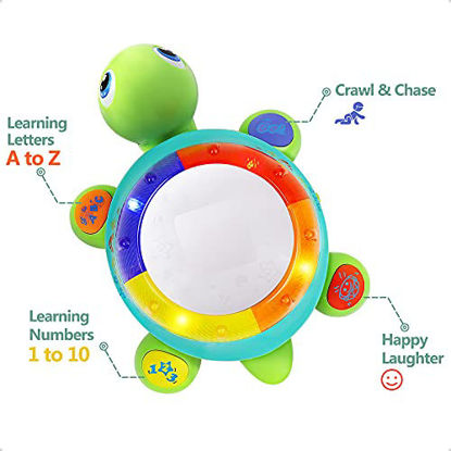 Picture of Musical Turtle Toy, English Spanish Learning, Electronic Toys W/ Lights and Sounds, Early Educational Development Birthday Gift 6 7 8 9 10 11 12 Months, 1 2 Year Olds Baby Infants Toddlers Boys Girls