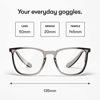 Picture of Stoggles - Official - Square - Z87.1 Certified Safety Glasses - Anti-Fog - Blue Light Blocking (Medium, Charcoal)