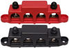 Picture of (Red & Black) 3/8" 4 Stud Power Distribution Block -BUSBAR- with Cover - Made in The USA