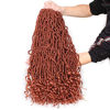Picture of Leeven 6 Packs Pre-looped Goddess Soft Locs Crochet Braids Hair With Curly Ends 24 Inch Long Cooper Red Synthetic Wavy Curly Boho New Faux Locs Braiding Hair 350 Color Locs Hair 21 Strands/Pack
